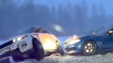 Video apkopojums – auto avārijas Latvijā pamatīgajā sniegputenī