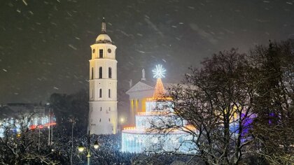 В Вильнюсе и других городах Литвы в знак солидарности с Украиной на час отключат праздничное освещение