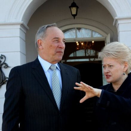 Lietuvas un Latvijas prezidenti nenonāk pie saskaņas par SNG termināļa būvi