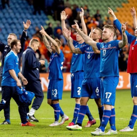 Islandes futbola izlase pirmo reizi iekļūst Eiropas čempionāta finālturnīrā