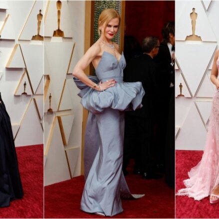 Foto: Desmit vislabāk tērptās aktrises 'Oskara' balvu pasniegšanā