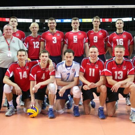 Latvijas vīriešu volejbola izlase uzvar Ungāriju EČ kvalifikācijas turnīra spēlē