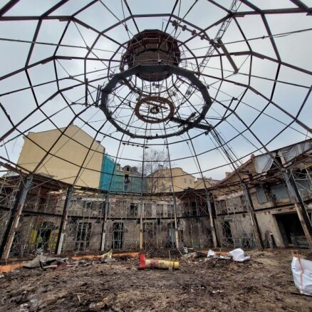 Foto: Arēna zem klajas debess – turpinās Rīgas cirka rekonstrukcija