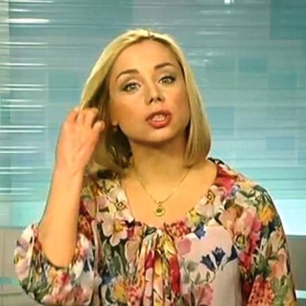 Igaunijas TV diktore ēterā demonstrē brīnumus