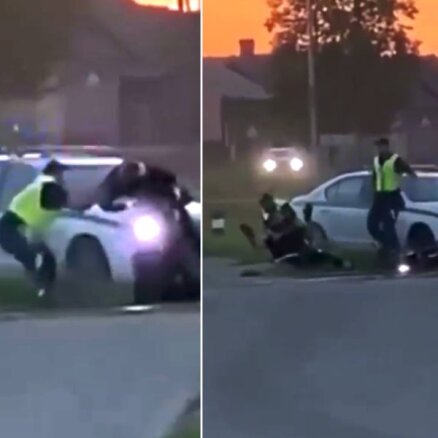 Video: Daugavpilī policija noķer motociklistu, kurš bēga ar 180 km/h