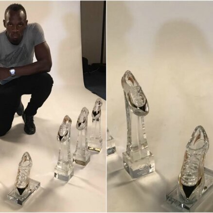 Interneta asprāšus uzjautrina divdomīgs foto ar Boltu un stikla trofejām
