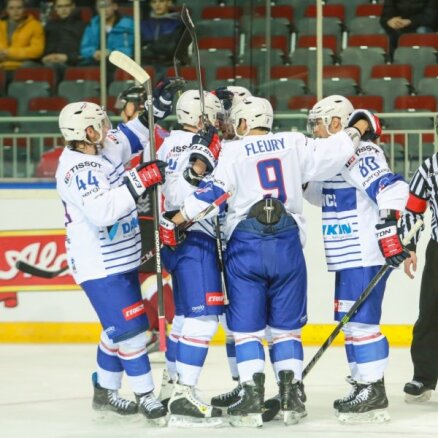 Latvijas hokeja izlase 'EIHC' spēlē piekāpjas Francijai