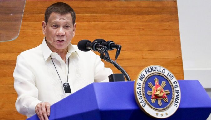 Duterte aizstāv valdības īstenoto jaunā koronavīrusa ierobežošanas politiku