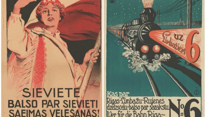 Atradumi izstādē 'Latvijas gadsimts'. Saeimas vēlēšanu aģitācijas plakāti 20. un 30. gados