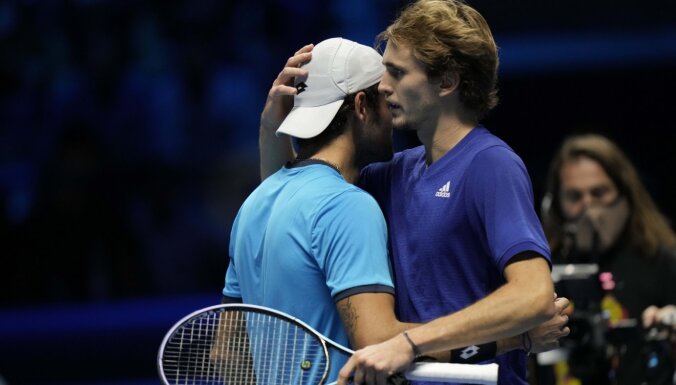'ATP Finals': Zverevs pieveic savainoto Berretīni