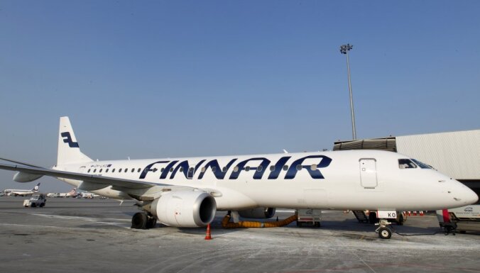 Pirmdien atcelti visi lidsabiedrības 'Finnair' reisi starp Rīgu un Helsinkiem