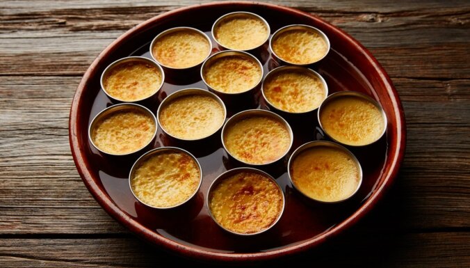 Grandfather's flan with brielle cream.  Equally delicious, but easier to prepare