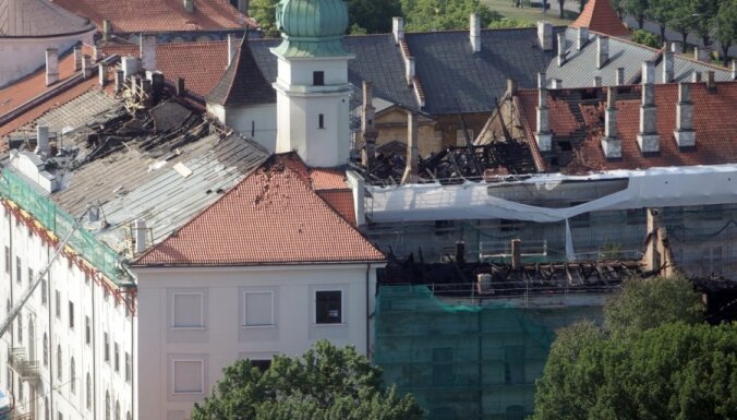 Расходы на ликвидацию последствий пожара в Рижском замке покроют из средств на его реконструкцию