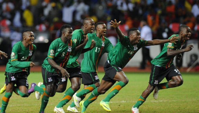Pašreizējā čempione Zambija nespēj sasniegt Āfrikas Nāciju kausa ceturtdaļfinālu