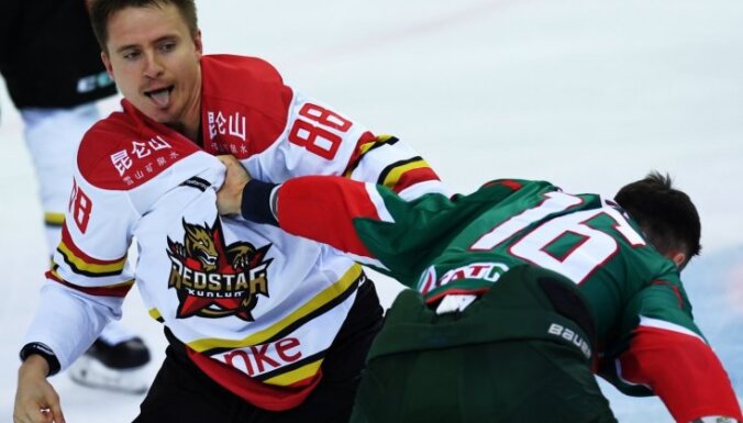 Kulda un KHL Austrumu konferences līderi 'Kuņluņ Red Star' piekāpjas Helsinku 'Jokerit'