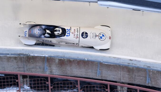 Ķibermaņa divniekam 11. vieta Pasaules kausa posmā bobslejā
