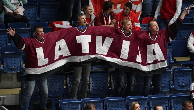 Опрос: За матчами сборной Латвии на ЧМ-2019 по хоккею следили 60% населения