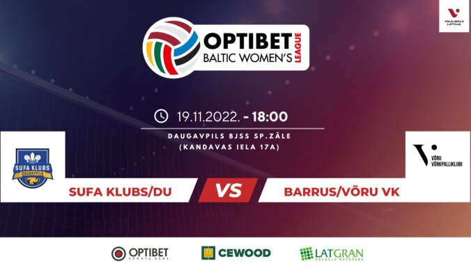 Baltijas līga volejbolā sievietēm: 'Sufa klubs/DU' – 'Barrus/Voru VK'