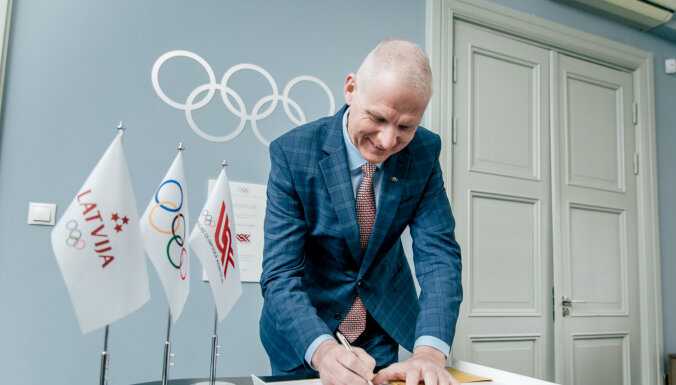 Latvijas Olimpiskā komiteja paraksta sadarbības līgumu ar 'DHL Latvia'