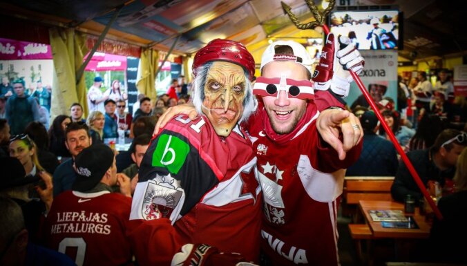 Пиво, конкурсы, игра. Что ждет хоккейных болельщиков в шатрах у Arēna Rīga