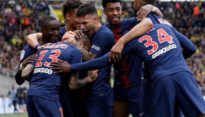 Parīzes 'Saint-Germain' astoto reizi vēsturē kļūst par Francijas čempioniem