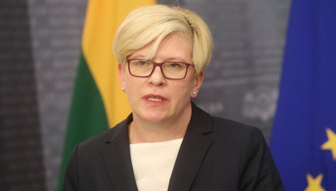 Lietuvas premjere: saistībā ar 'Belarusjkaļij' kravu tranzīta skandālu varētu atkāpties visa valdība