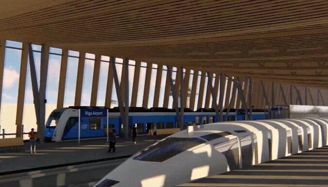 'Rail Baltica' trases būvniecības otrai kārtai lidostā 'Rīga' kvalificējušies 11 kandidāti