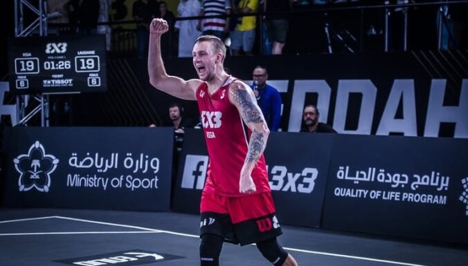 'Rīgas' 3x3 basketbola komandai zaudējums Dubaijas turnīra pusfinālā