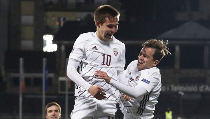 ФОТО: Сборная Латвии разгромила Андорру в последнем матче в Лиге наций