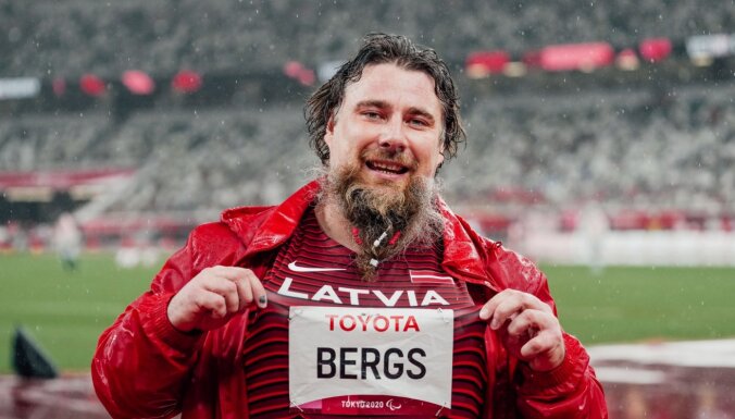 Bergs ar jaunu Eiropas rekordu izcīna piekto vietu paralimpisko spēļu lodes grūšanas sacensībās