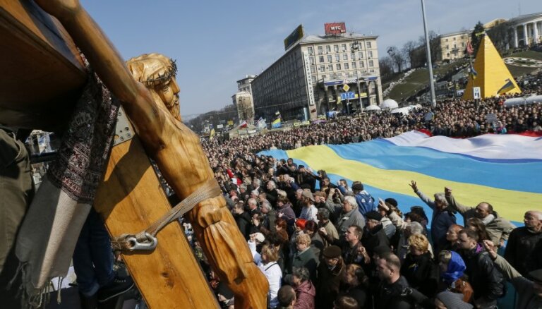 На месте убийства участников Майдана строят часовню