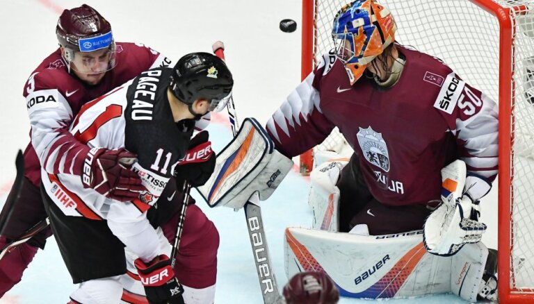 Сборная Латвии на чемпионате мира лишь в овертайме уступила главным фаворитам — канадцам