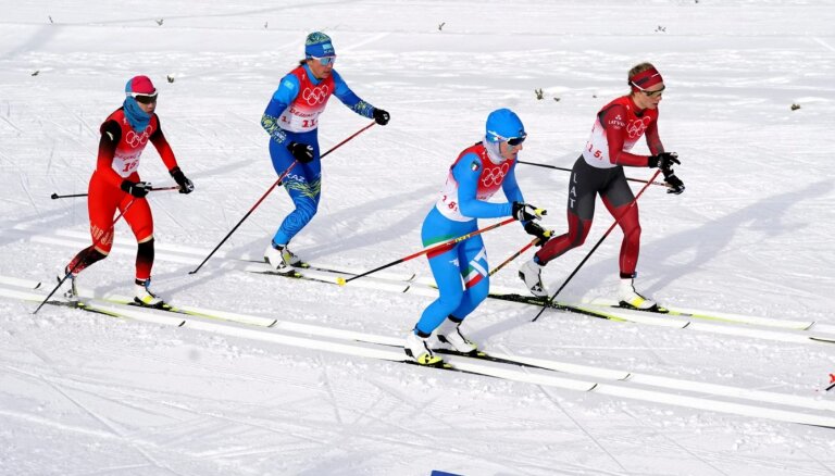 Pekinas ziemas olimpisko spēļu rezultāti distanču slēpošanā sievietēm 4x5 km stafetē (12.02.2022.)