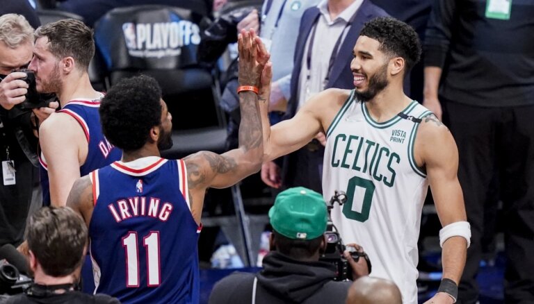 'Celtics' četrās spēlēs izslēdz zvaigžņoto 'Nets' komandu no 'play-off'