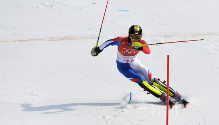 XXIII Ziemas olimpisko spēļu rezultāti kalnu slēpošanā vīriešiem slaloma disciplīnā (22.02.2018.)