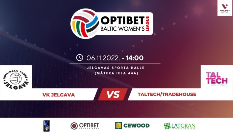 Baltijas volejbola līga sievietēm: VK 'Jelgava' - 'TalTech/Tradehouse'. Video tiešraide