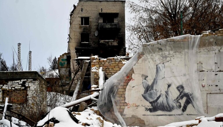 Ukraina kara gadadienā izlaidīs pastmarku ar Benksija grafiti