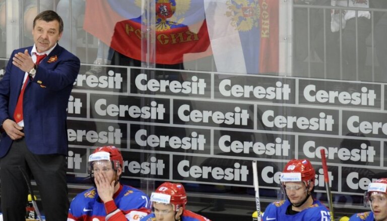 Znaroka vadītie Krievijas hokejisti pirmajā Eirotūres posmā pārliecinoši pieveic Somiju