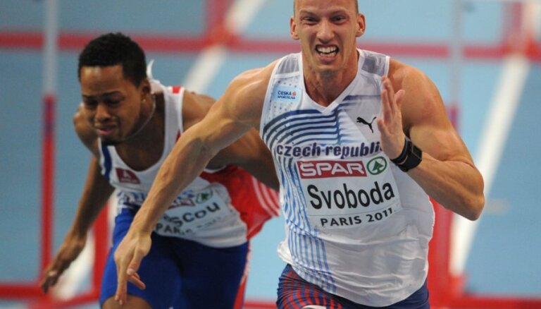 Eiropas čempions 60 m barjerskrējienā Svoboda traumas dēļ nepiedalīsies pasaules čempionātā