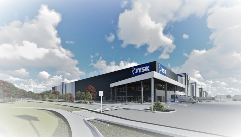 В Дрейлини возводят новый центр JYSK для стран Балтии и Беларуси