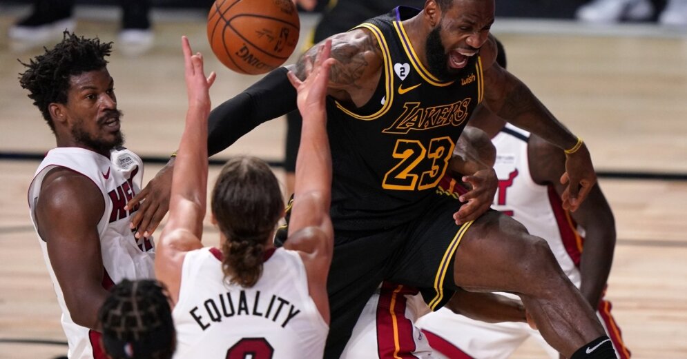 The Lakers win the injury-stricken Heat in the second game of the NBA Finals and lead 2-0 in the series