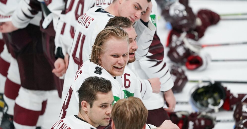 Photo: Latvian hockey team in Beijing will play in newly designed shirts