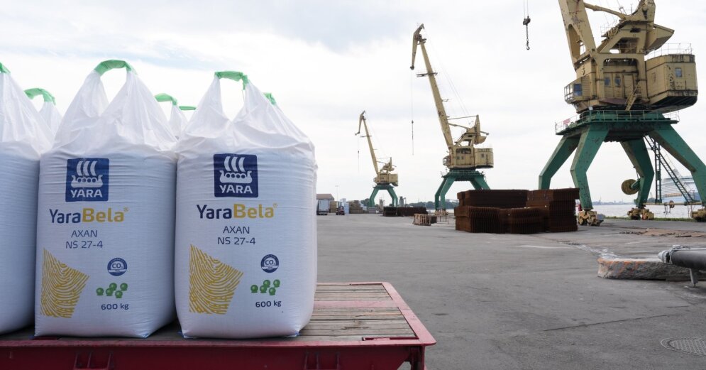 «Yara» åpner et emballasje- og lagerlager for mineralgjødsel i havnen i Riga