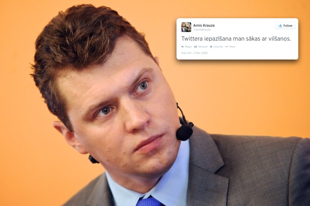Latvijas 'Twitter' līderu pirmie tvīti